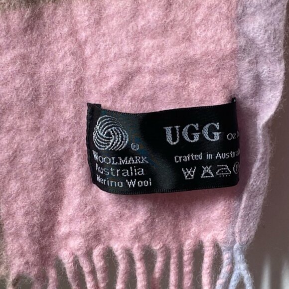UGG Merino Wool Scarf Pink — 48” x 9.5” - Picture 6 of 6